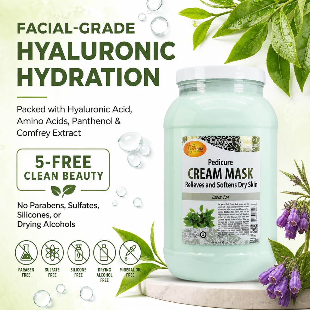 SPA REDI Body &amp; Foot Cream Mask - Hydrating &amp; Refreshing for Tired Skin