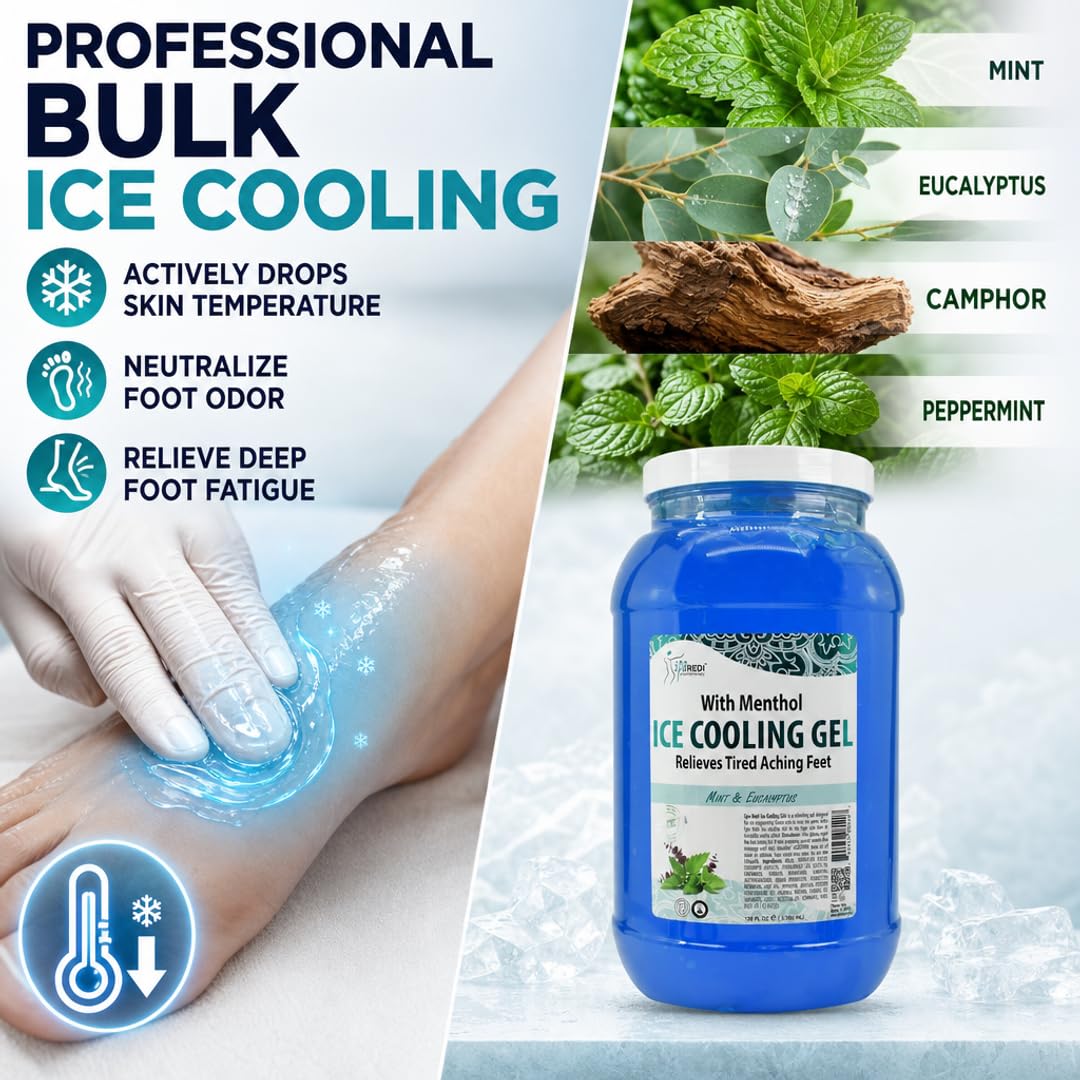 SPA REDI Massage Cooling Gel for Pedicure - Professional Strength Ice Cooling Gel - Refresh &amp; Soothe - Beauty Market Online