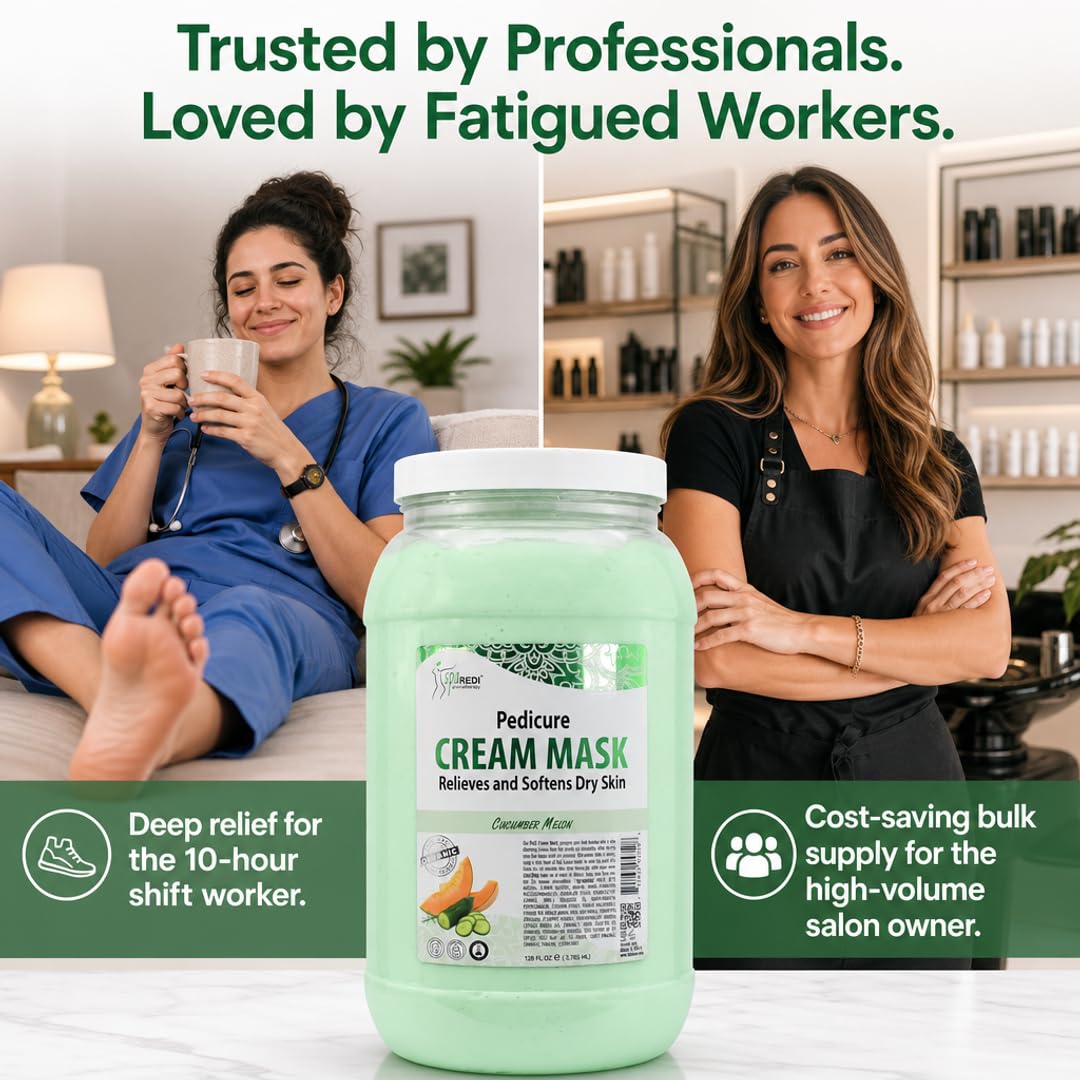 SPA REDI Body &amp; Foot Cream Mask - Hydrating &amp; Refreshing for Tired Skin