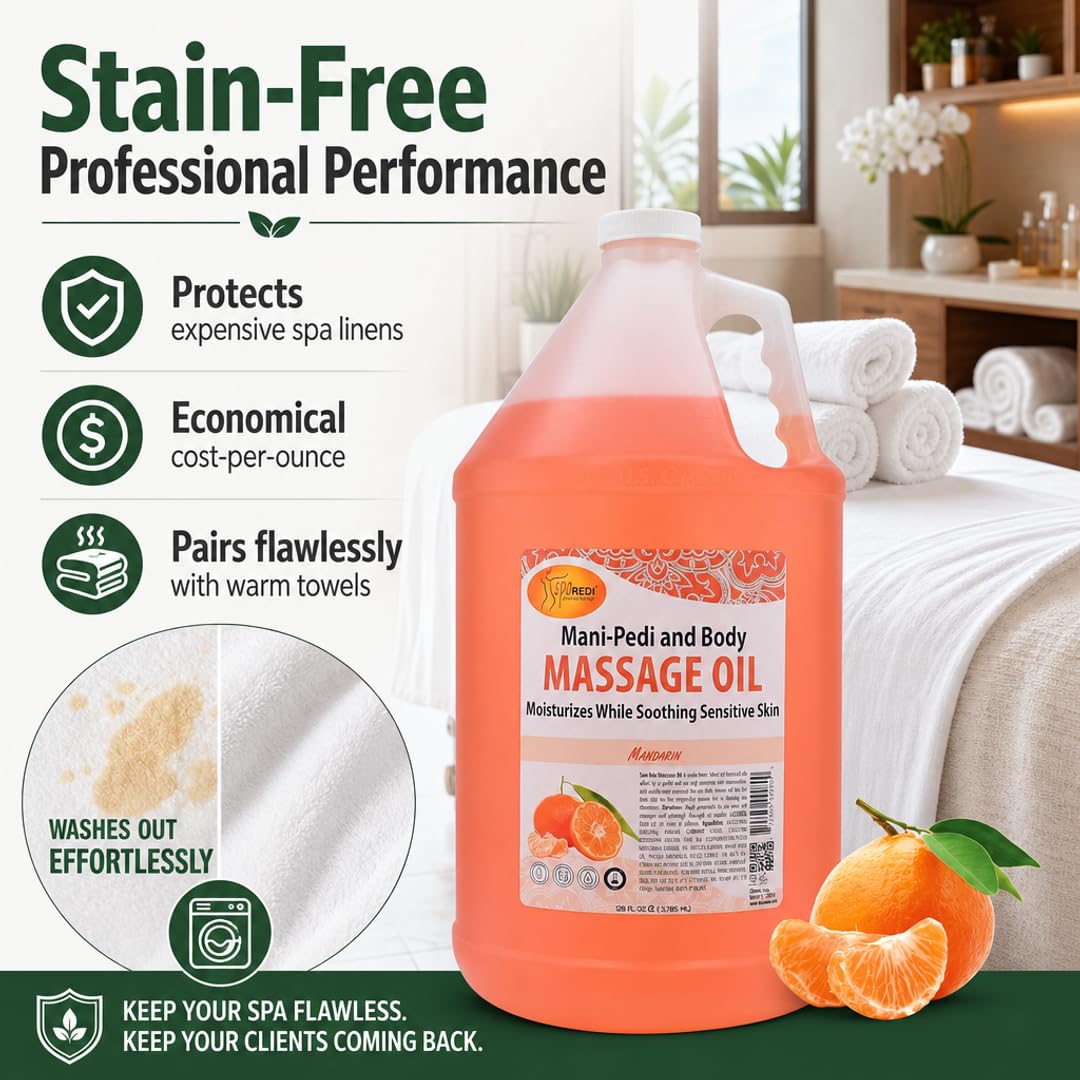 SPA REDI Massage Oil - Soothing Relief for Sore Muscles &amp; Hydrated Skin