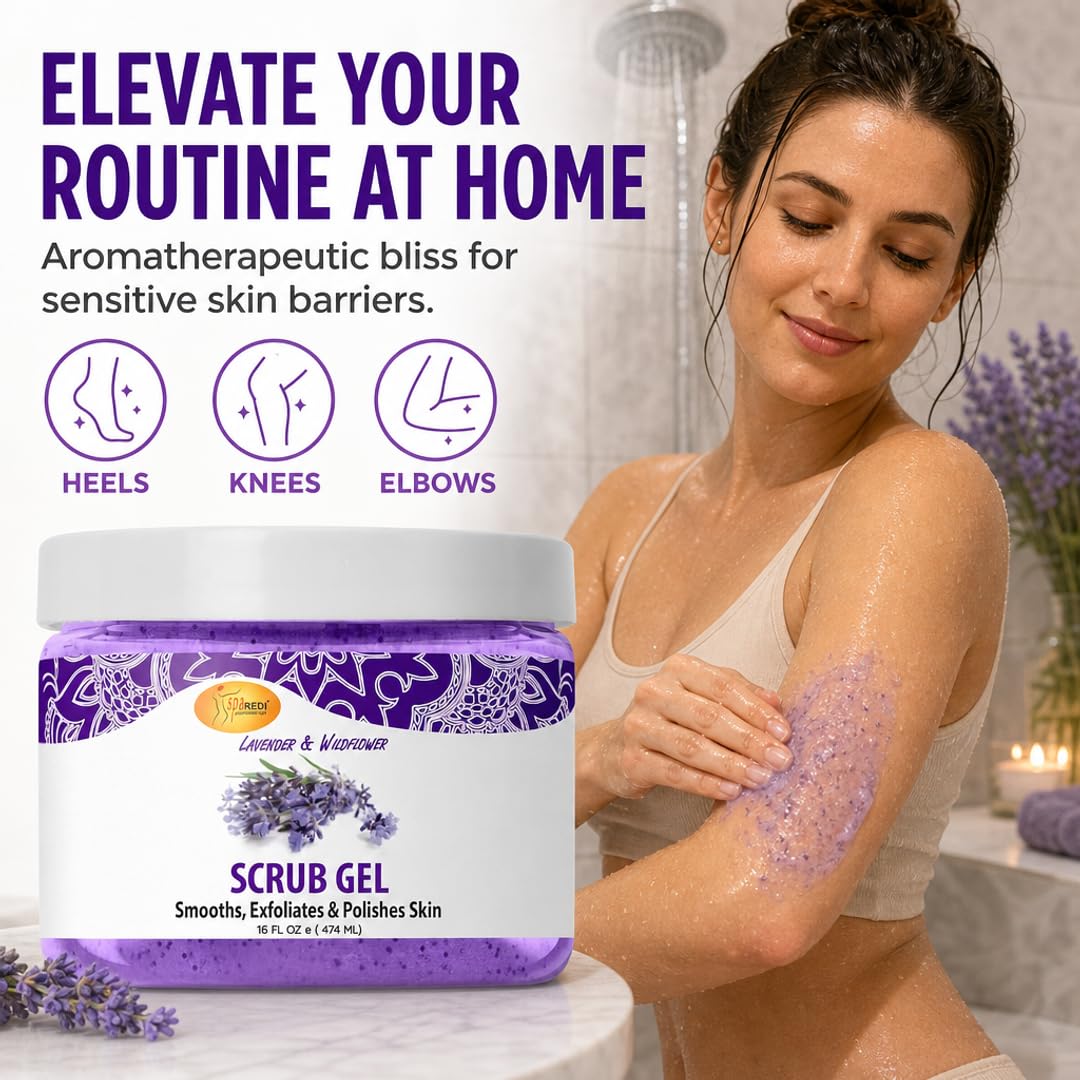 SPA REDI Exfoliating Scrub Pumice Gel - Hydrating Body Exfoliator with Hyaluronic Acid - Refresh &amp; Revitalize - Beauty Market Online
