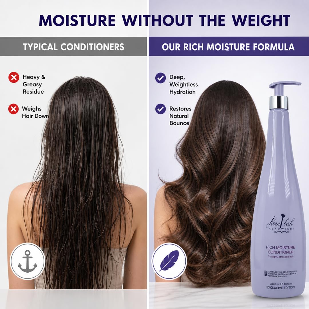 jamlah ALKOWIKBI Rich Moisture Conditioner - Intensive Hydration 33.8 OZ