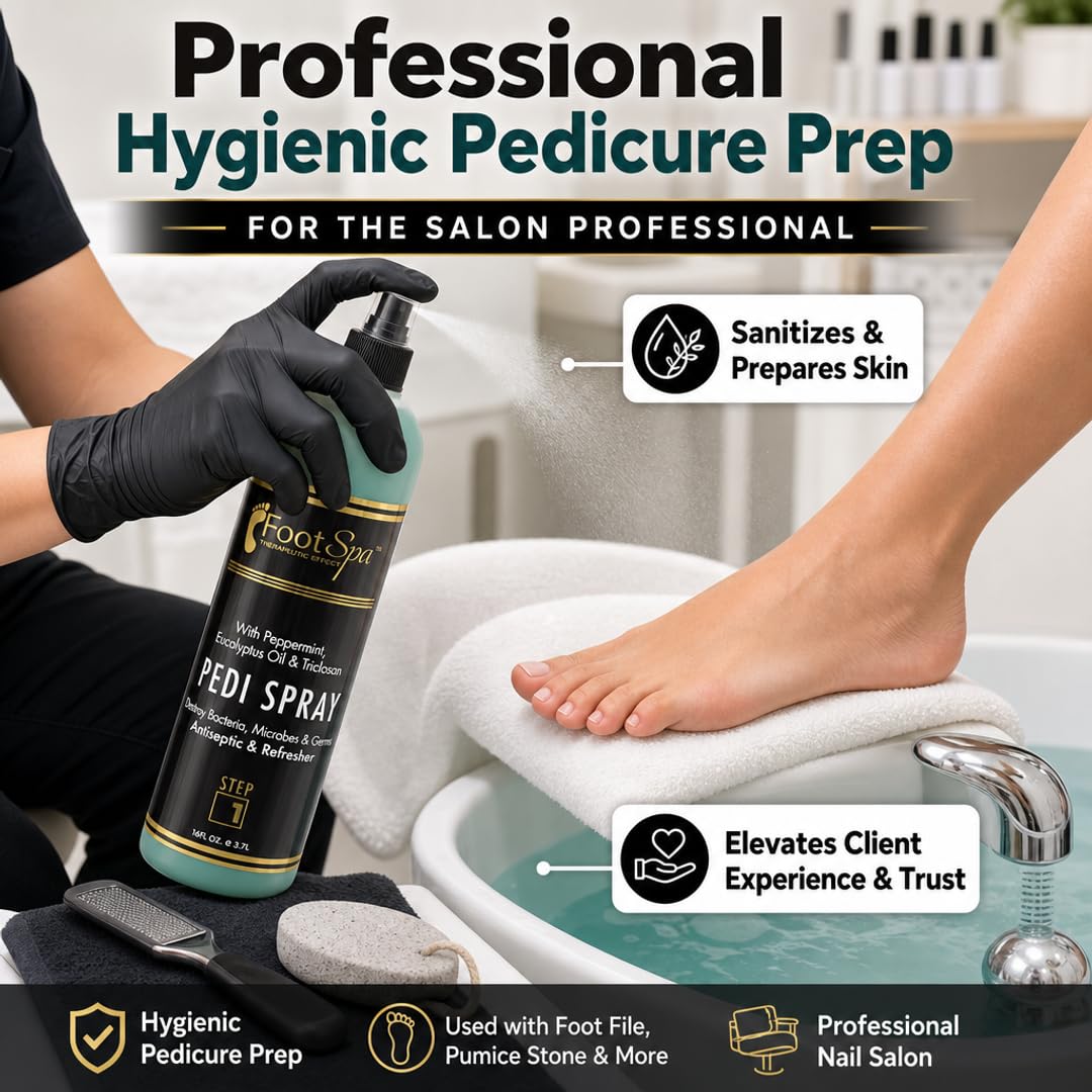 Pedi Spray Antiseptic - Mint &amp; Eucalyptus - Refreshing Foot Care Spray for Clean &amp; Revitalized Feet - Beauty Market Online