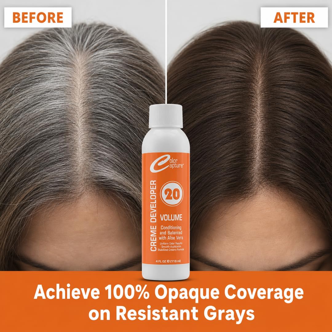 COLOR CAPTURE - Cream Developer, Hair Color Enhancer - Provides Consistent, Vibrant Results for Professional Coloring