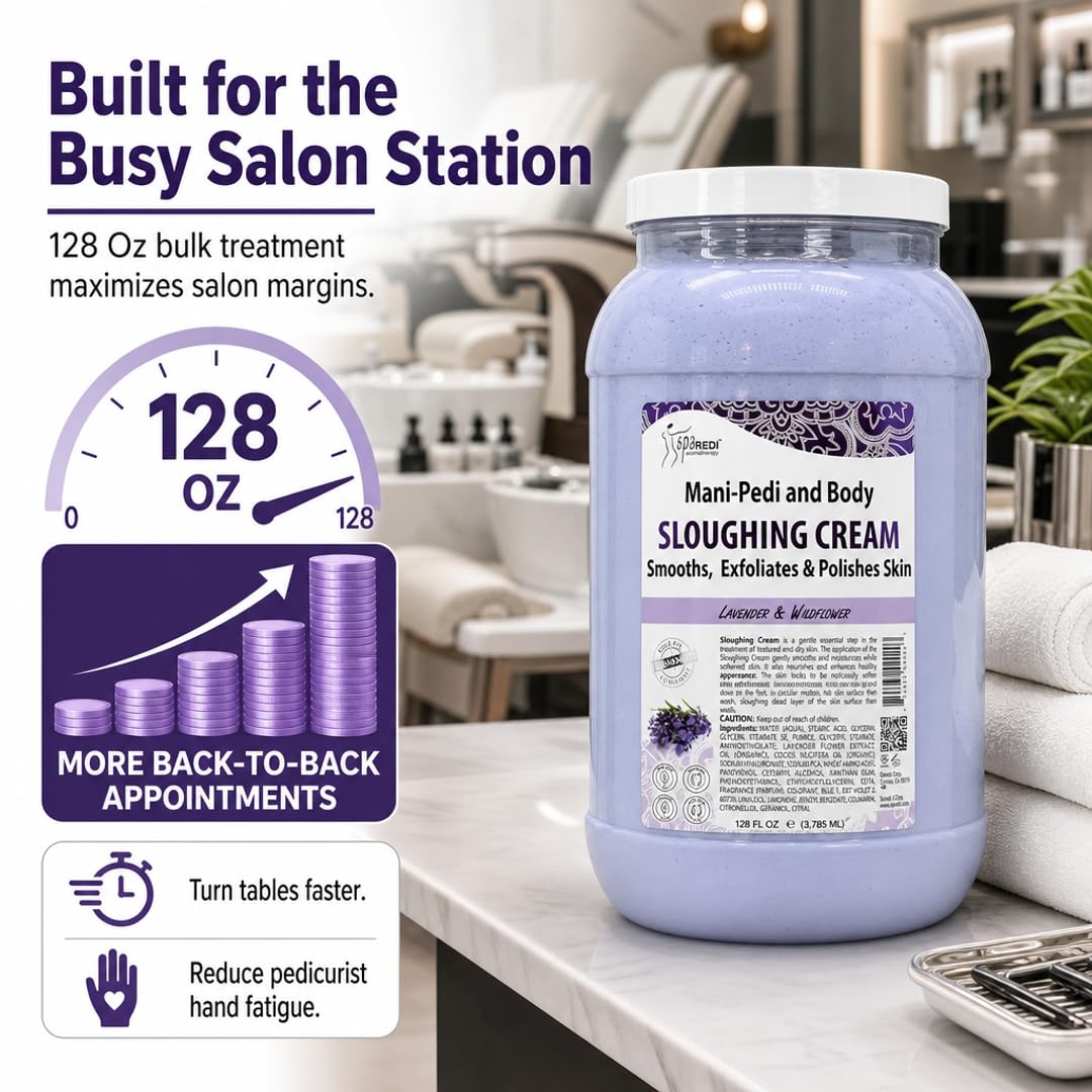 SPA REDI - Foot Cream, Sloughing Lotion - Exfoliating Pedicure Foot Care for Dry Cracked Feet - Beauty Market Online