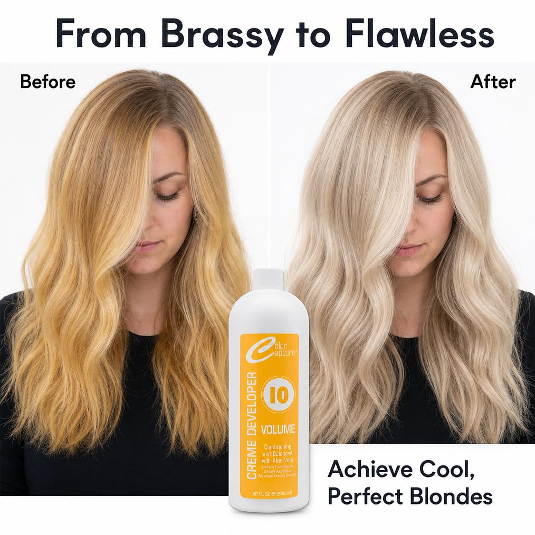 COLOR CAPTURE - Cream Developer, Hair Color Enhancer - Provides Consistent, Vibrant Results for Professional Coloring