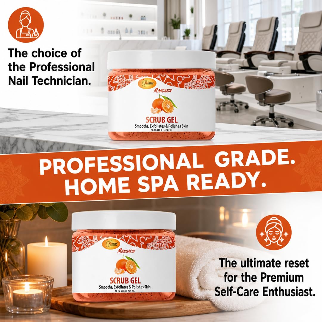 SPA REDI Exfoliating Scrub Pumice Gel - Hydrating Body Exfoliator with Hyaluronic Acid - Refresh &amp; Revitalize