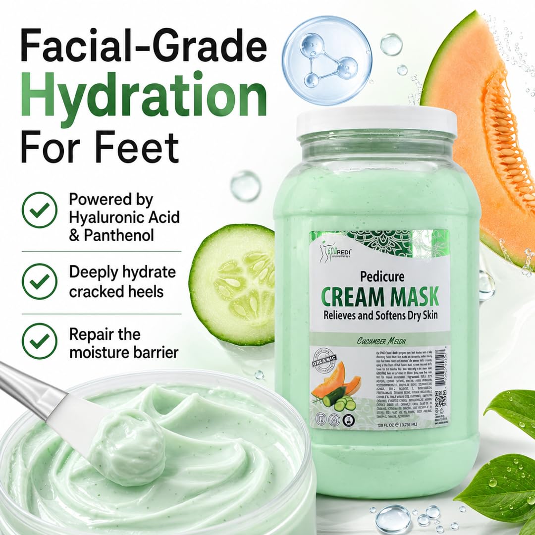 SPA REDI Body &amp; Foot Cream Mask - Hydrating &amp; Refreshing for Tired Skin