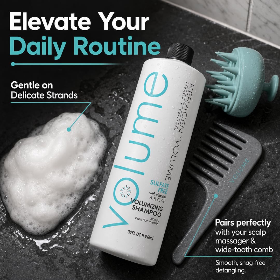 KERAGEN Volumizing Shampoo and Conditioner