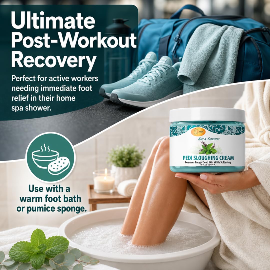 SPA REDI Sloughing Cream Mint &amp; Eucalyptus 16 oz