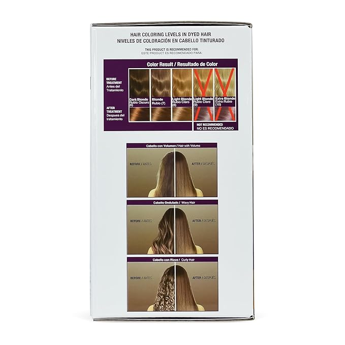 KERAGEN At-Home Hair Straightening Kit for Blonde Hair – Formaldehyde-Free Smoothing Treatment for Frizz-Prone Hair | 12-Week Humidity-Proof Results | Fine, Medium &amp; Coarse Hair Types | Organic Ingredients