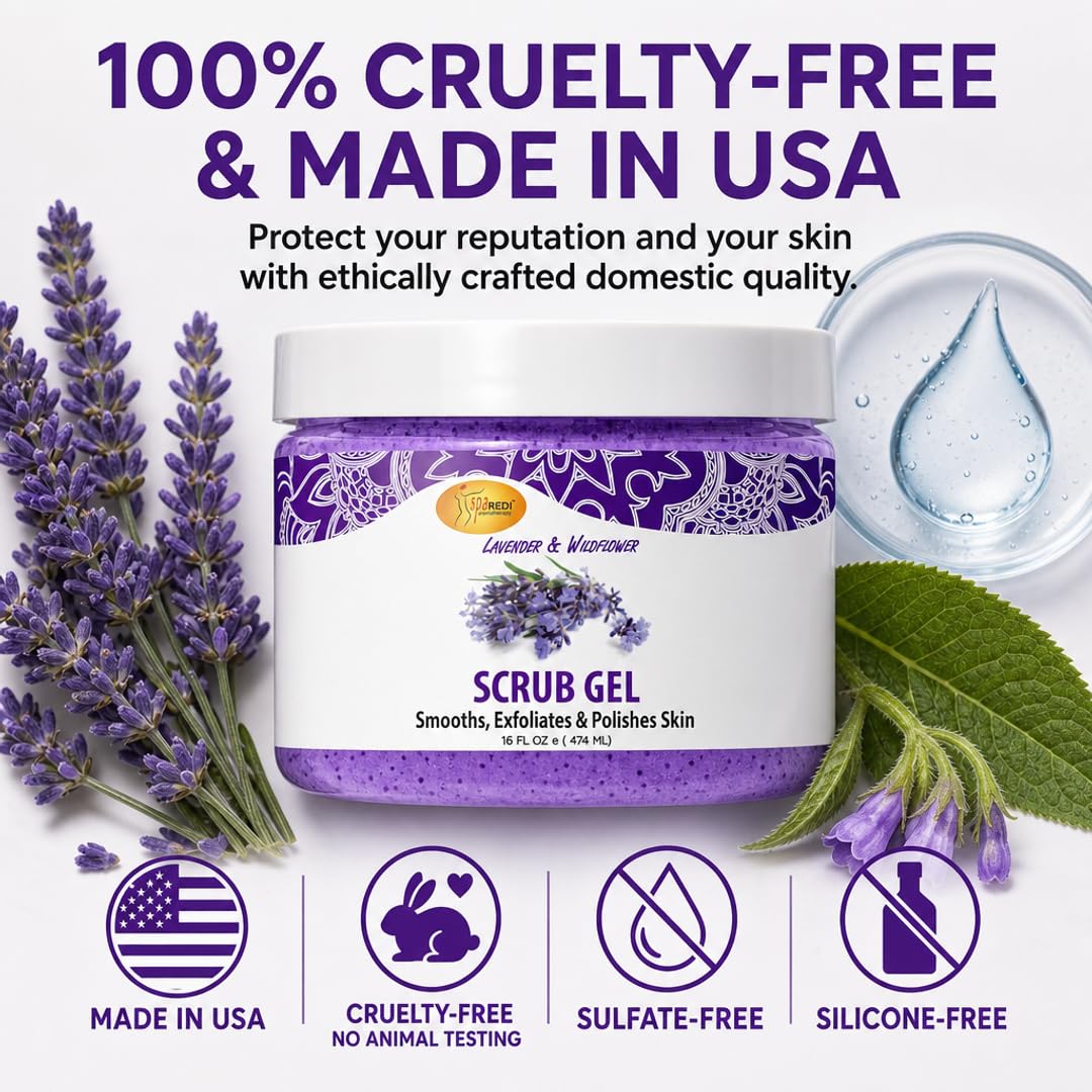 SPA REDI Exfoliating Scrub Pumice Gel - Hydrating Body Exfoliator with Hyaluronic Acid - Refresh &amp; Revitalize - Beauty Market Online