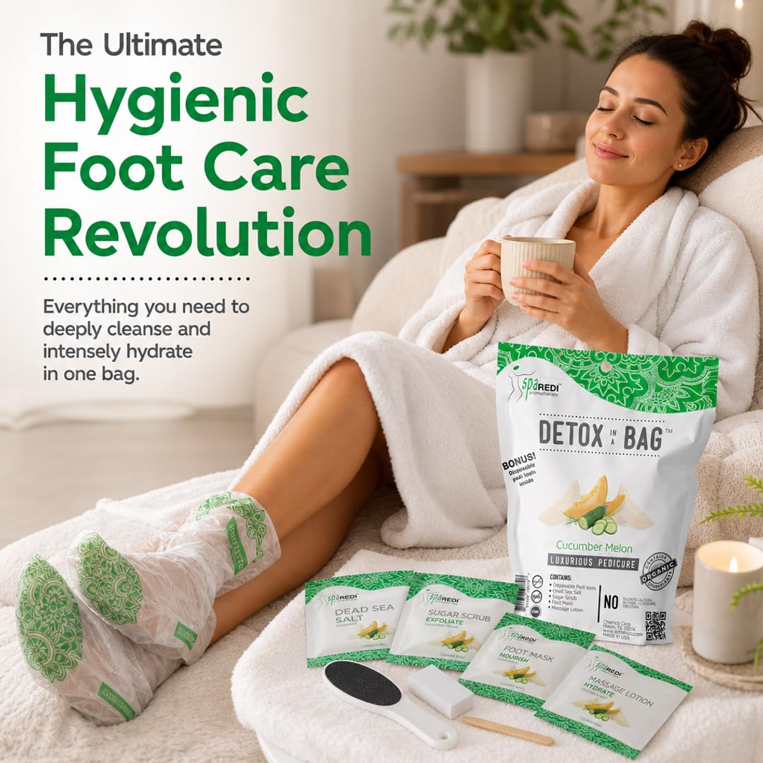 SPA REDI Luxurious Gel Pedicure Kit - Indulge in Spa Experience - Multiple Scents Available