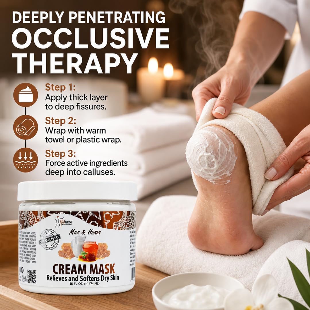 SPA REDI Body &amp; Foot Cream Mask - Hydrating &amp; Refreshing for Tired Skin
