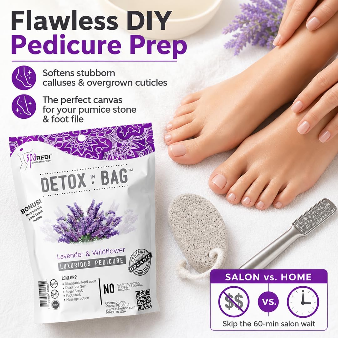 SPA REDI Luxurious Gel Pedicure Kit - Indulge in Spa Experience - Multiple Scents Available