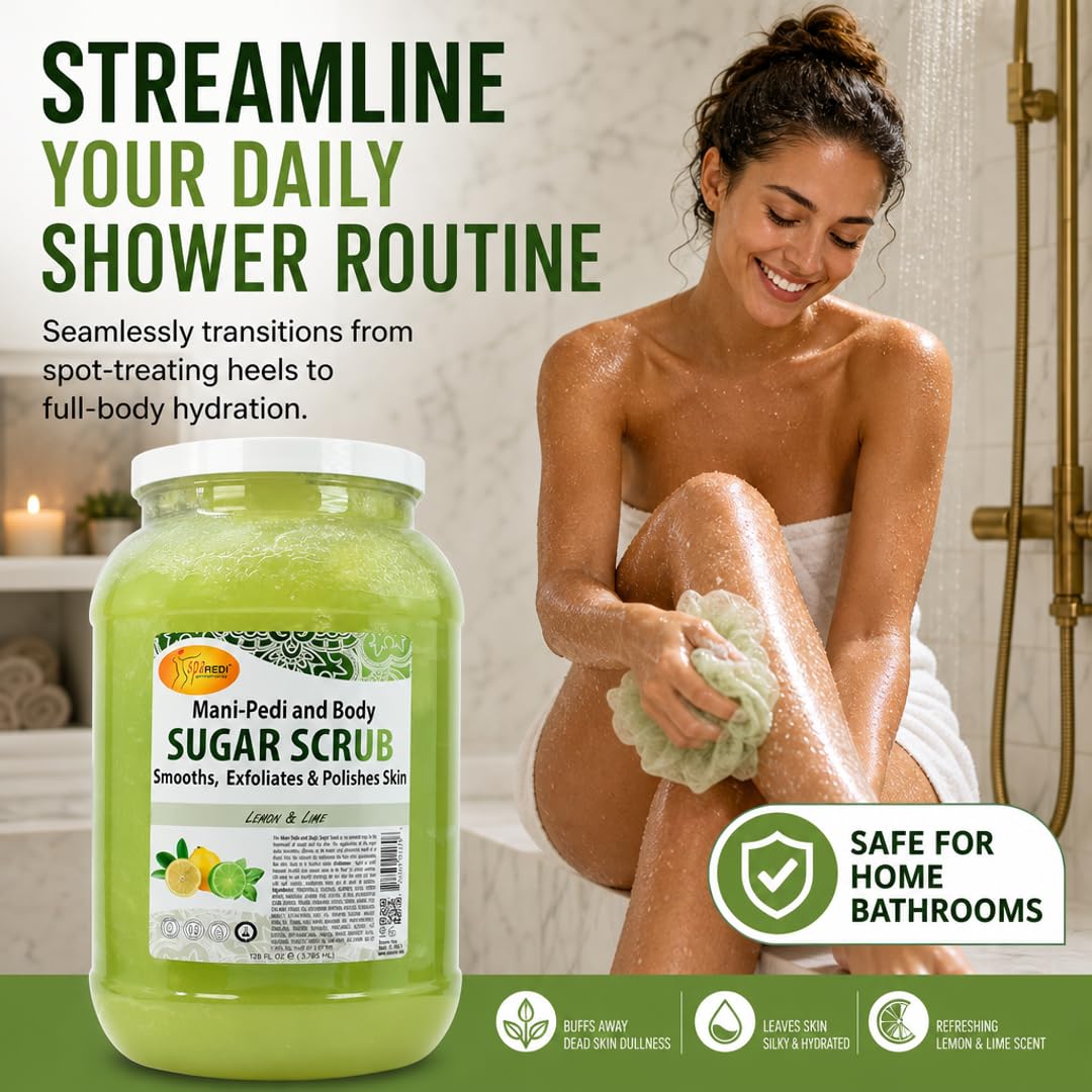 SPA REDI Sugar Body Scrub - Exfoliating &amp; Moisturizing for Smooth, Fresh Skin
