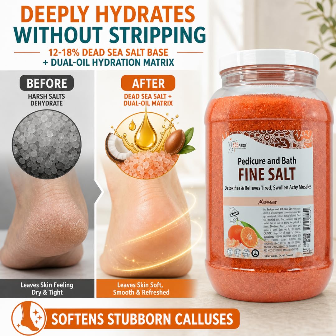 SPA REDI Detox Foot Soak - Hydrates &amp; Softens Feet with Dead Sea Salts