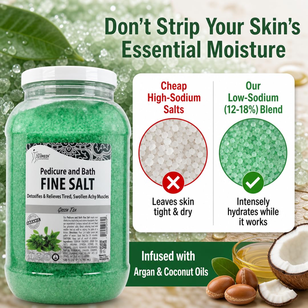 SPA REDI Detox Foot Soak - Hydrates &amp; Softens Feet with Dead Sea Salts
