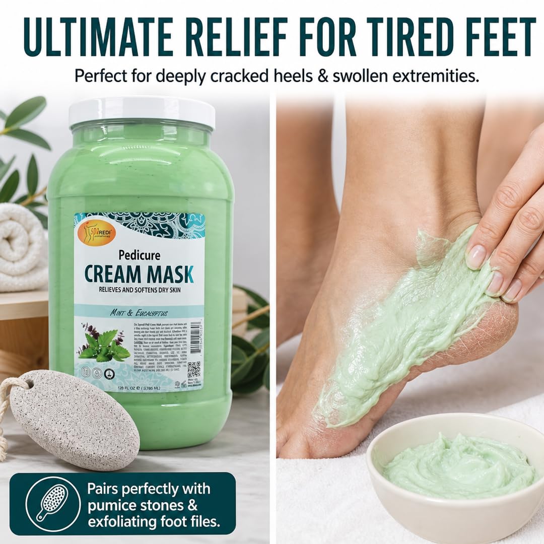 SPA REDI Cream Mask - Mint &amp; Eucalyptus - Refreshing Hydration for Skin - 1 GAL