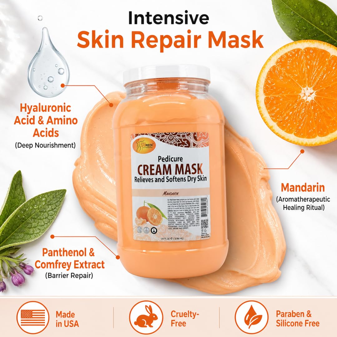 SPA REDI Body &amp; Foot Cream Mask - Hydrating &amp; Refreshing for Tired Skin