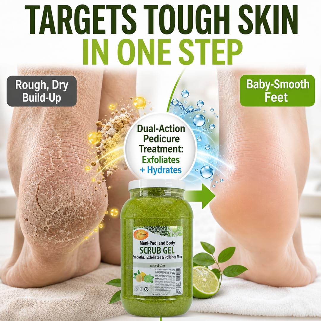 SPA REDI Exfoliating Scrub Pumice Gel - Hydrating Body Exfoliator with Hyaluronic Acid - Refresh &amp; Revitalize