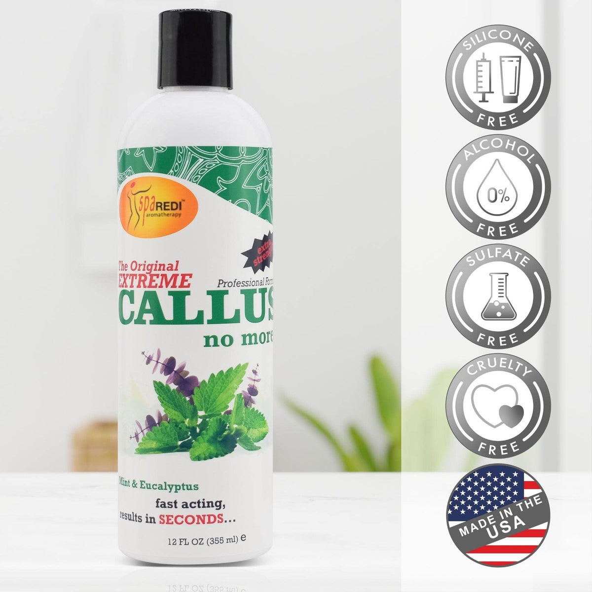 SPA REDI Callus Remover Gel - Quickly Removes Tough Calluses &amp; Smooths Cracked Heels