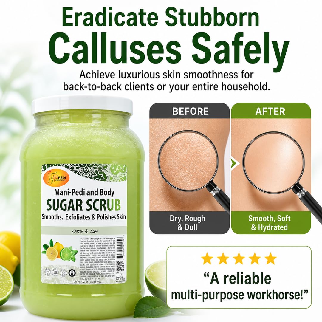 SPA REDI Sugar Body Scrub - Exfoliating &amp; Moisturizing for Smooth, Fresh Skin