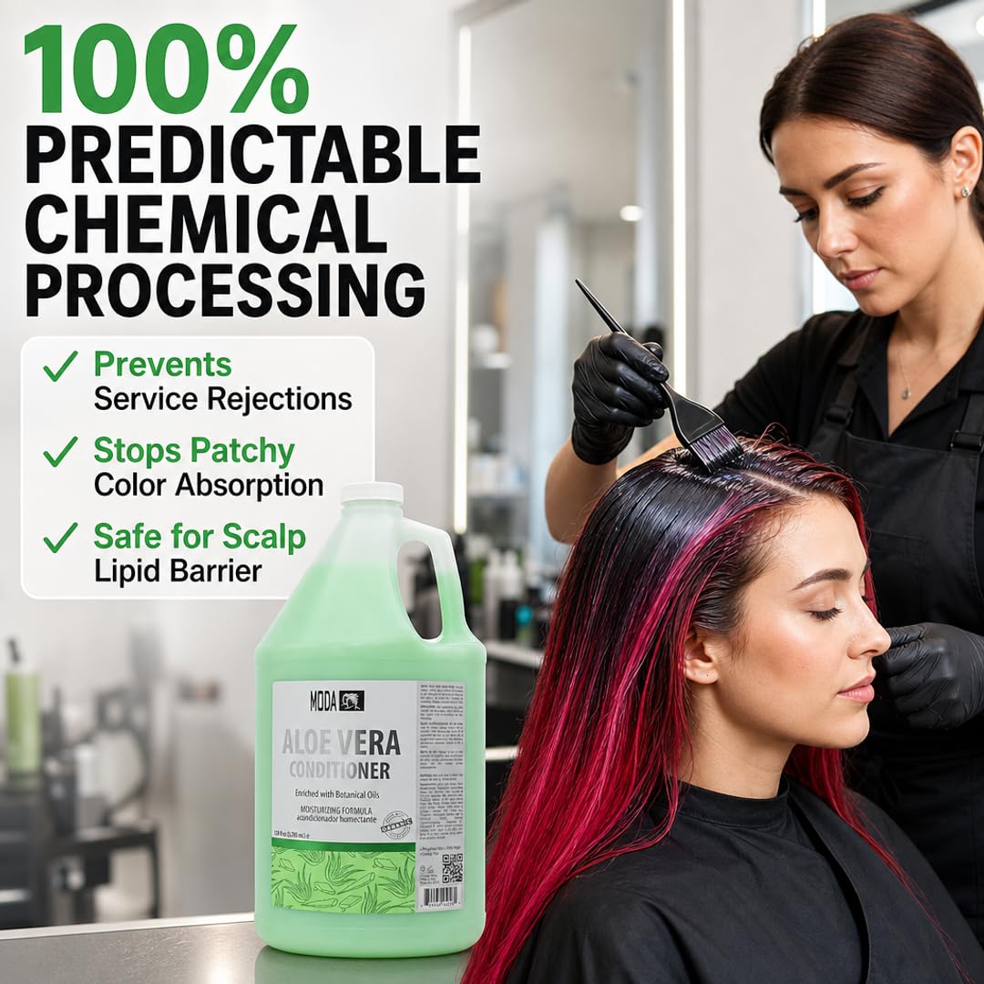 MODA Moisturizing Conditioner for All Hair Types – Professional Treatment – Balsam and Protein Formula – Strengthens, Hydrates, Adds Volume, Restores Shine and Protects Color