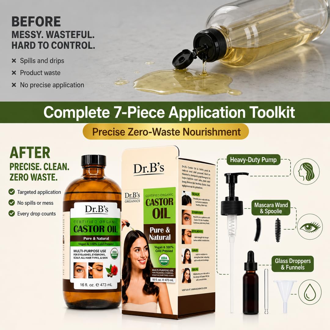 Dr.B's Castor Oil Kit – Pure, Natural, and Powerful Care for Hair &amp; Skin