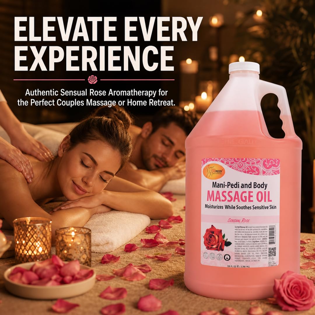 SPA REDI Massage Oil - Soothing Relief for Sore Muscles &amp; Hydrated Skin