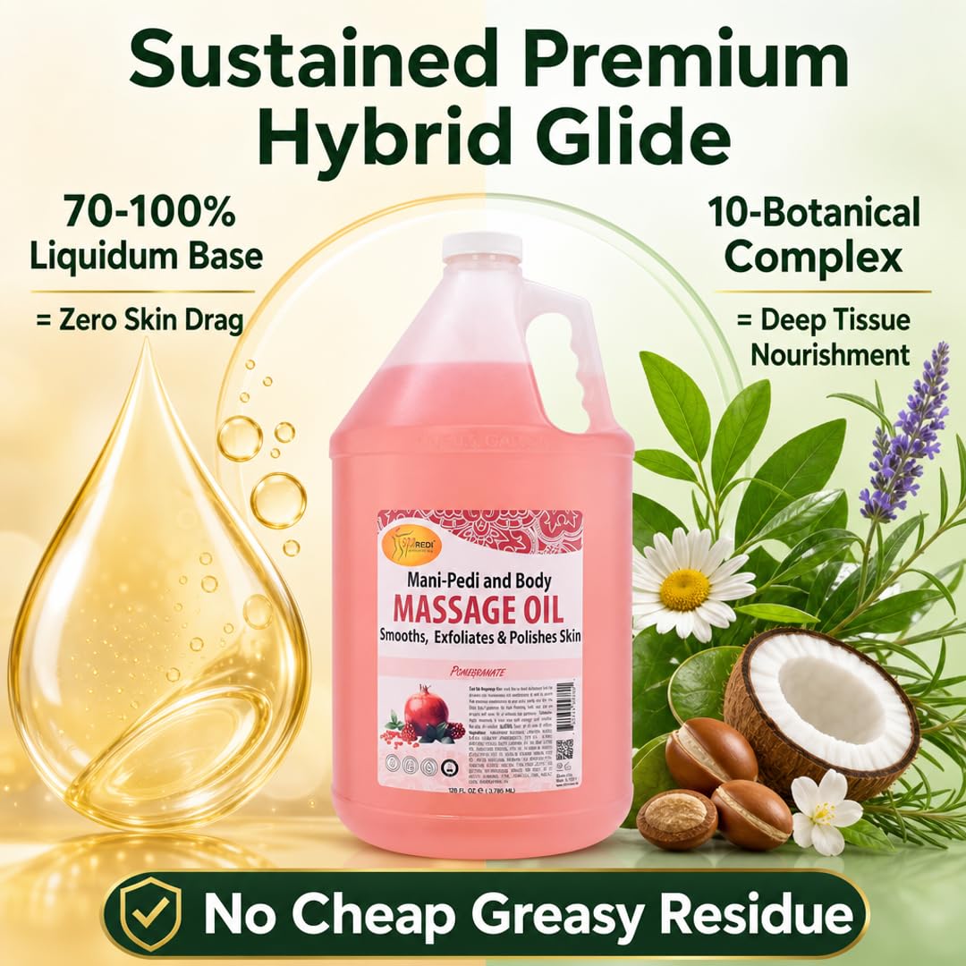 SPA REDI Massage Oil - Soothing Relief for Sore Muscles &amp; Hydrated Skin
