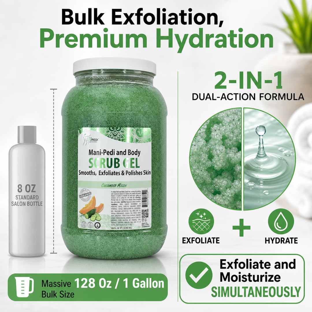 SPA REDI Exfoliating Scrub Pumice Gel - Hydrating Body Exfoliator with Hyaluronic Acid - Refresh &amp; Revitalize