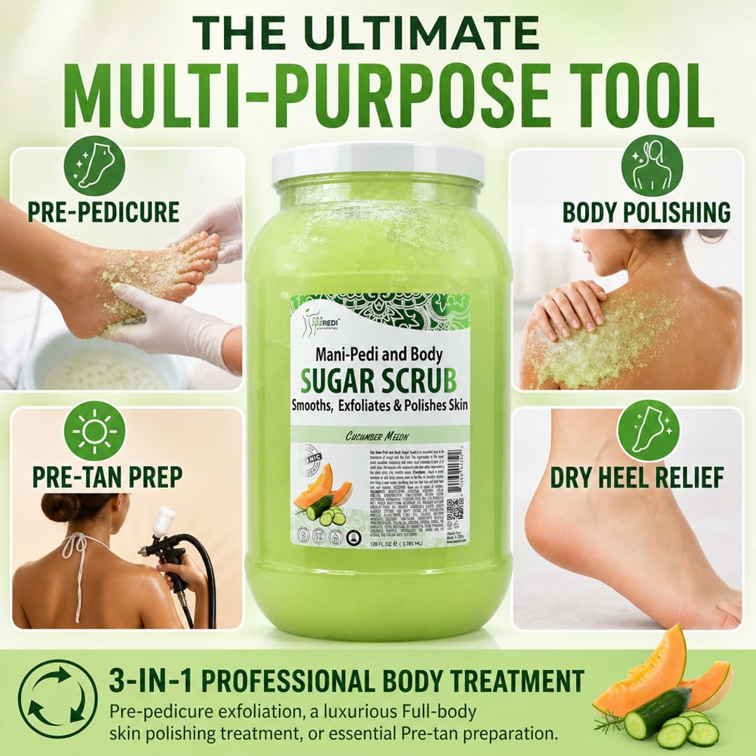 SPA REDI Sugar Body Scrub - Exfoliating &amp; Moisturizing for Smooth, Fresh Skin