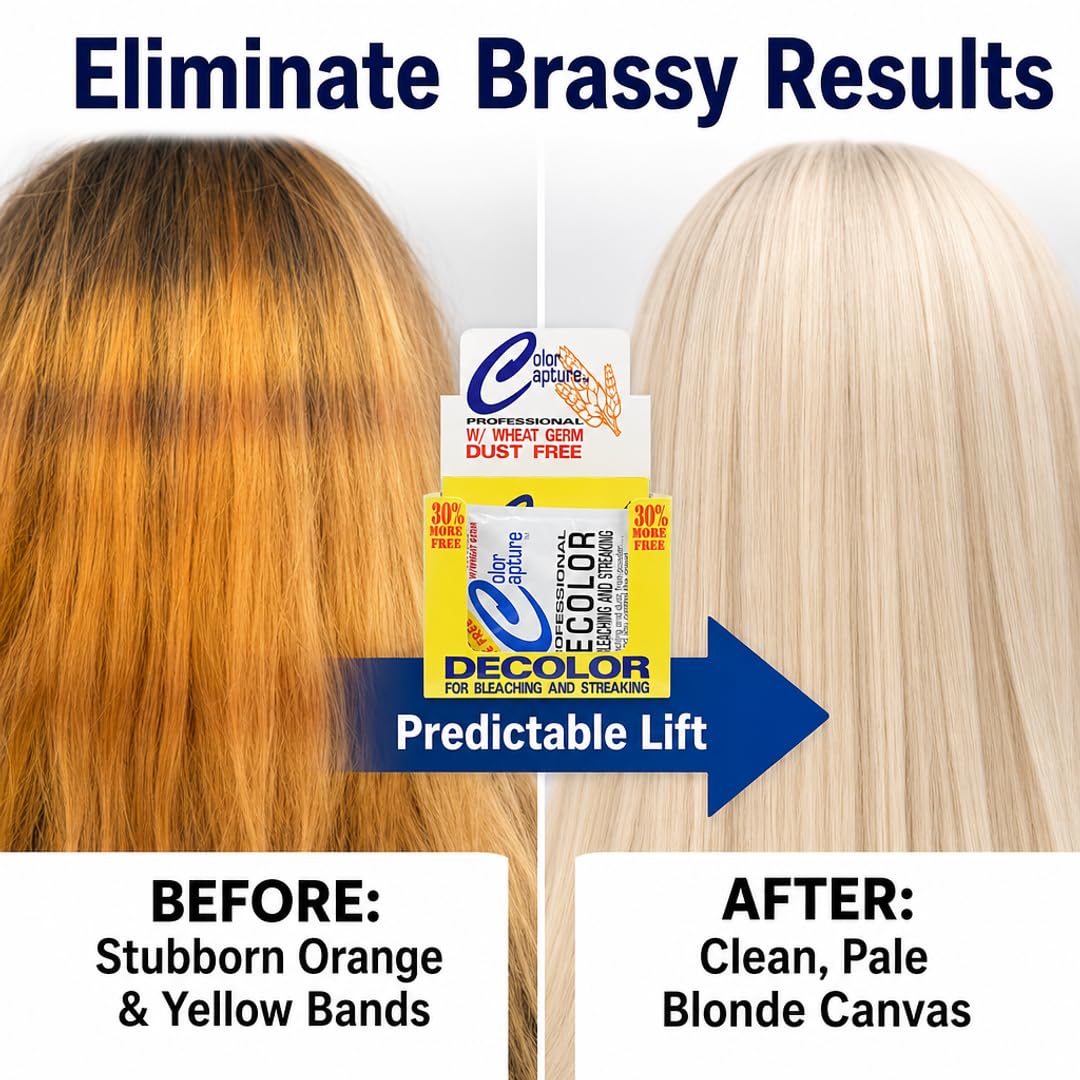 COLOR CAPTURE Hair Bleach Powder - Blue - For Bleaching &amp; Streaking - Professional Use