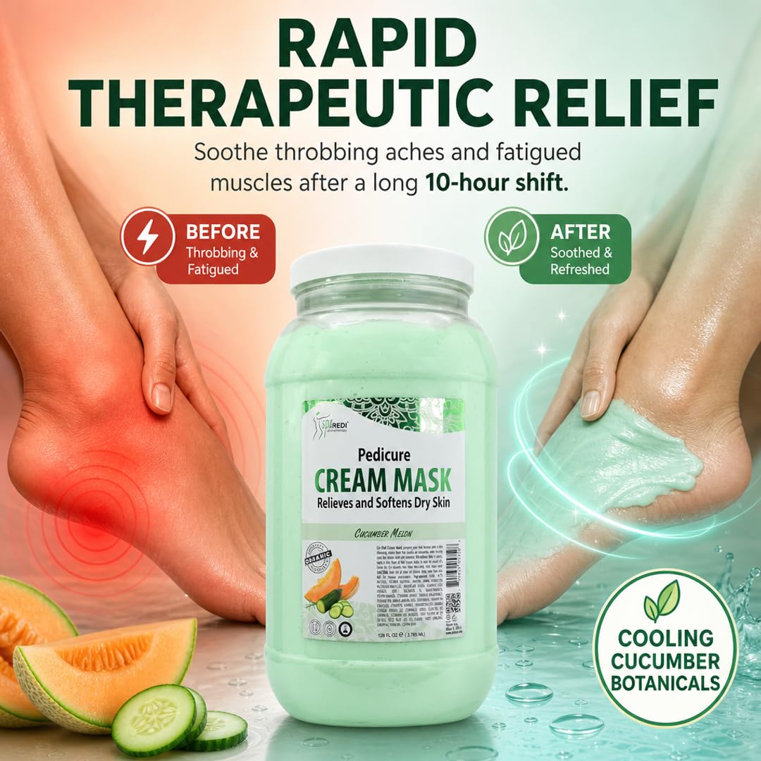SPA REDI Body &amp; Foot Cream Mask - Hydrating &amp; Refreshing for Tired Skin