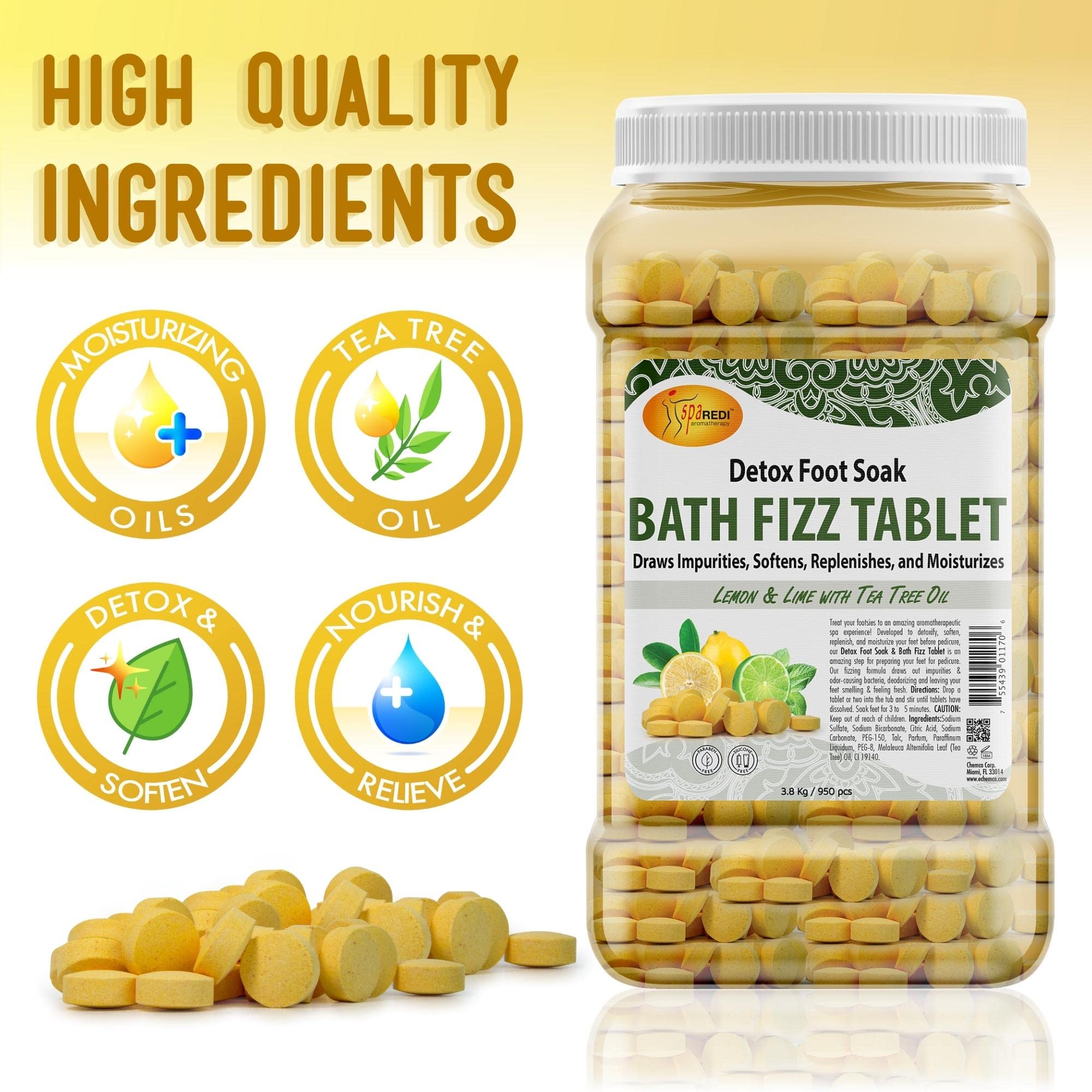 PA REDI Lemon Bath Fizz Tablets 950 count 128 oz