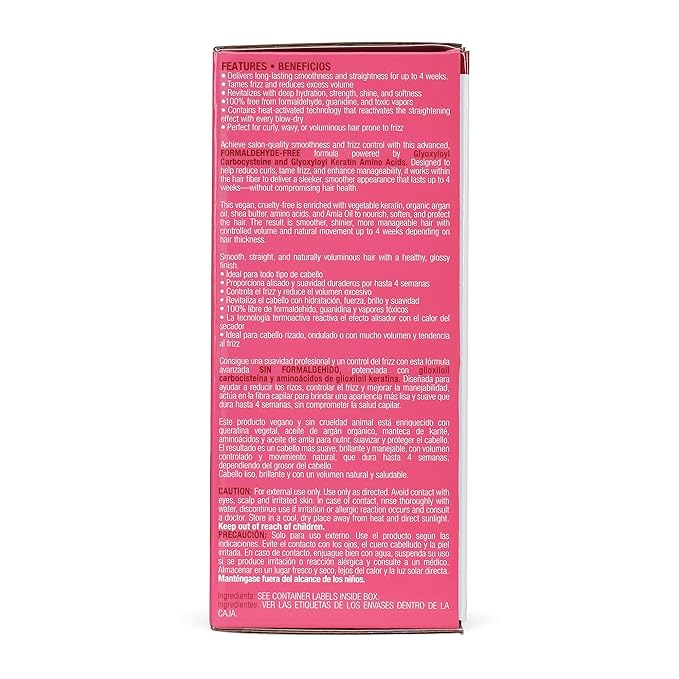 KERAGEN Smoothing Hair Treatment Kit – Frizz Control for Frizzy Hair | At-Home Use, No Flat Iron Required