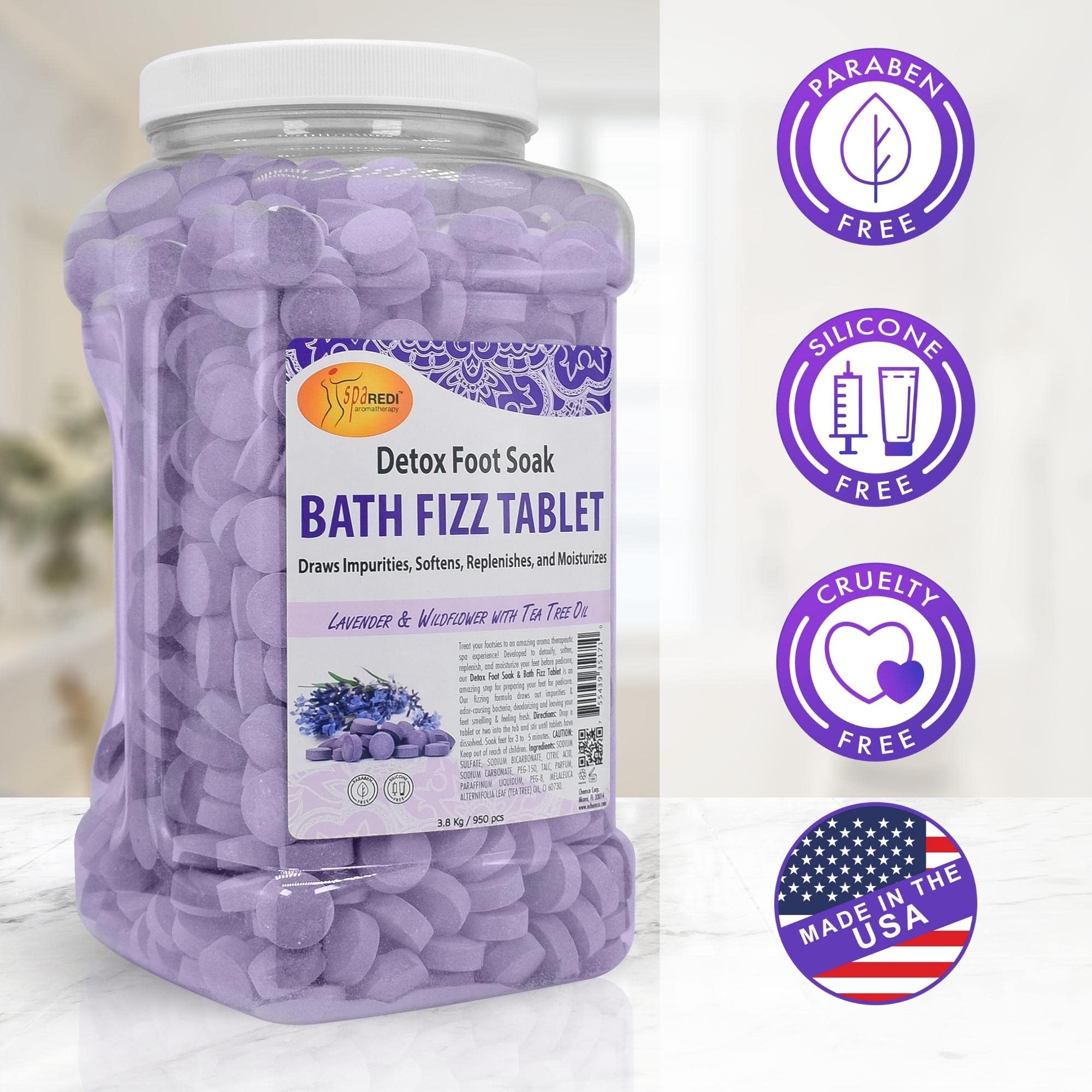 SPA REDI Mandarin Bath Fizz Tablets 950 count 128 oz