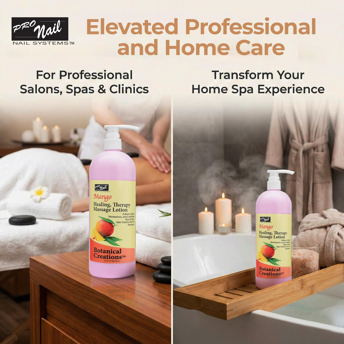 PRO NAIL Healing Therapy Massage Lotion – Moisturizing Lotion for Pedicure, Manicure &amp; Massage