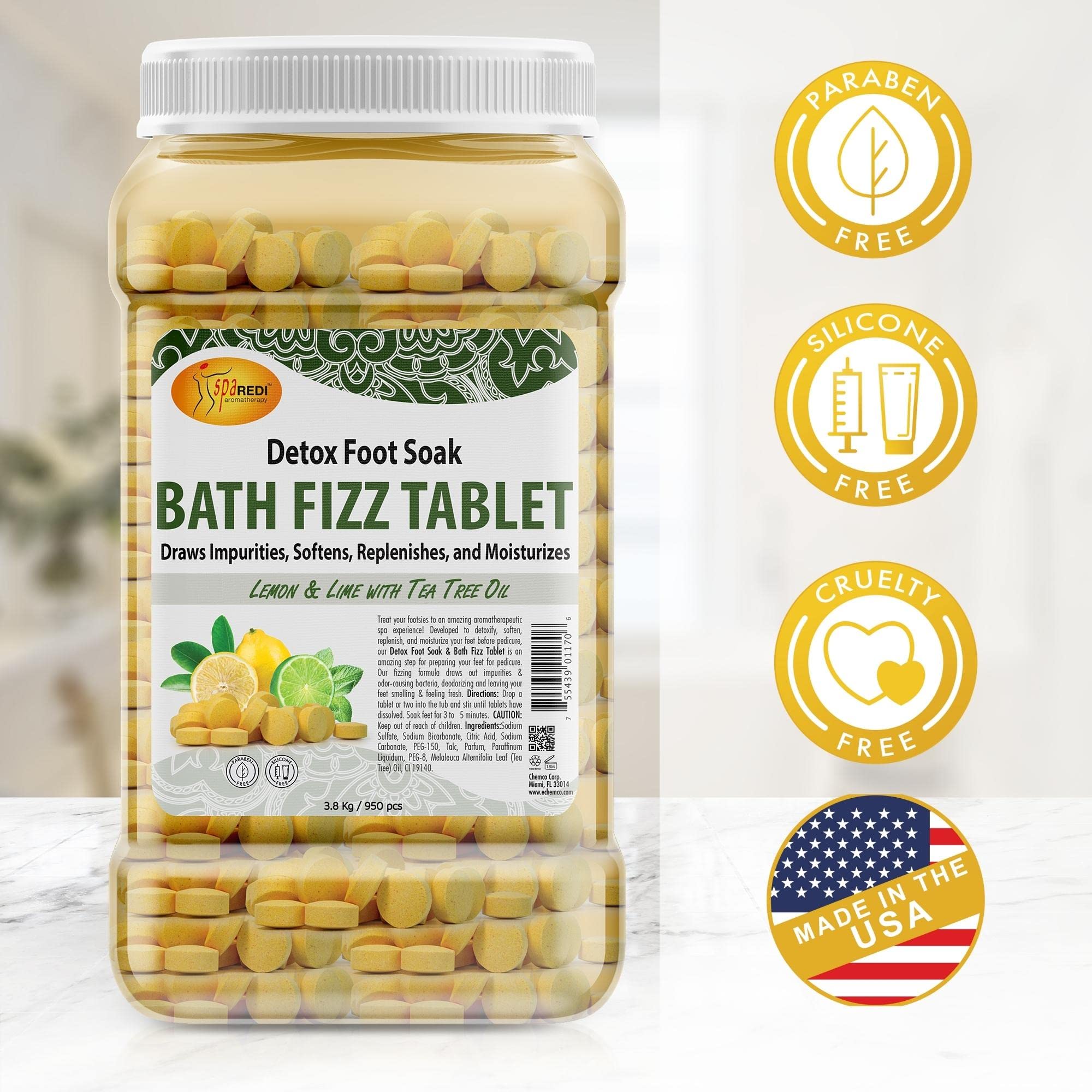 PA REDI Lemon Bath Fizz Tablets 950 count 128 oz