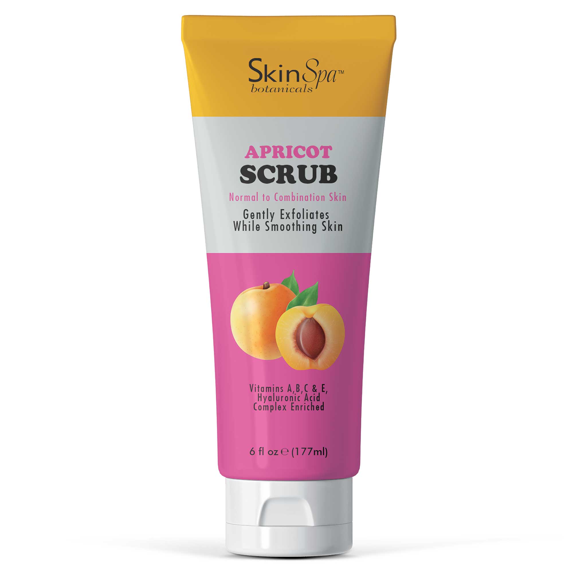 Skin Spa - Apricot Facial Scrub 6 Oz - Exfoliates &amp; Revitalizes Skin for a Smooth, Glowing Complexion - Beauty Market Online