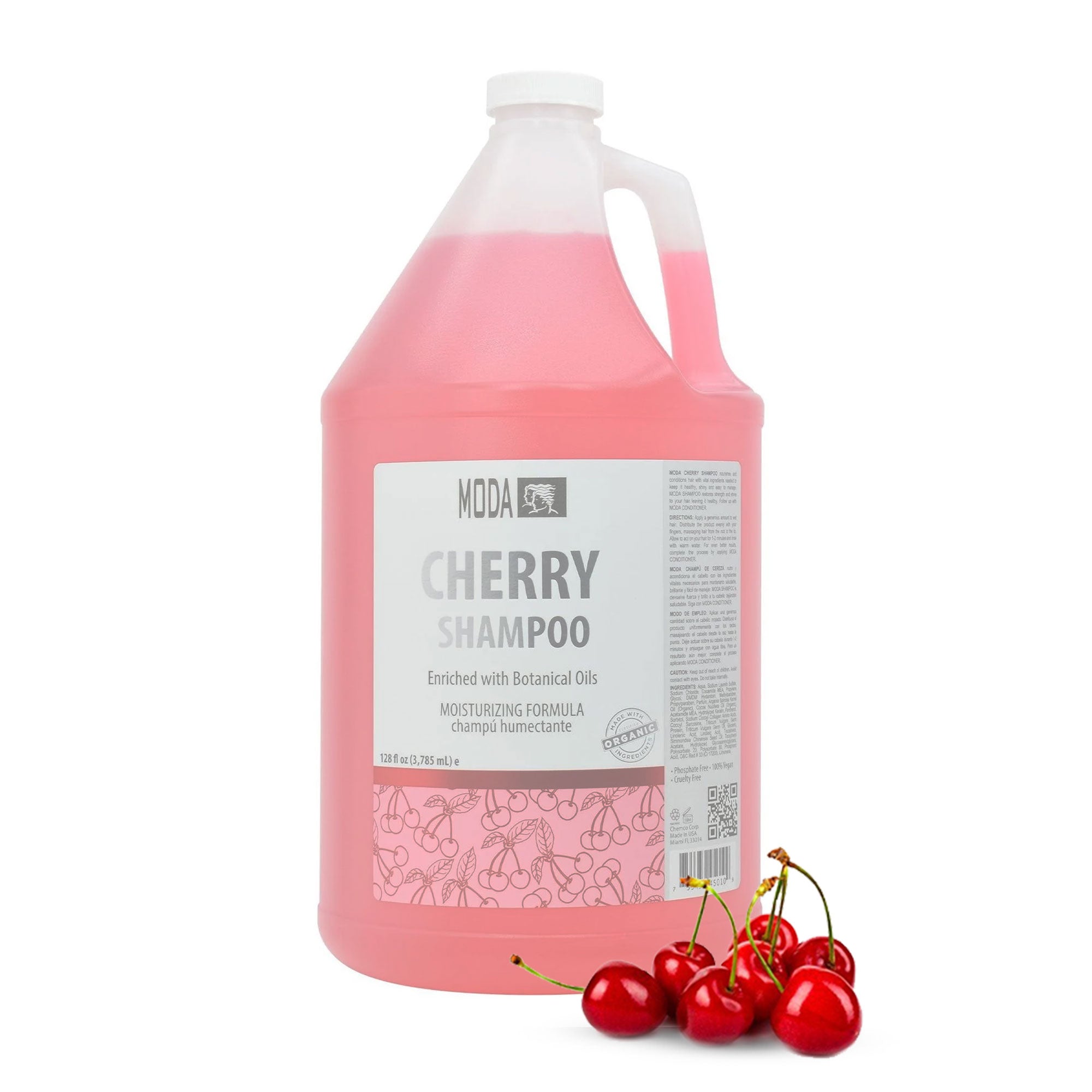 MODA - Moisturizing Shampoo for All Hair Types, Balsam and Protein, Professional - Deep Cleansing and Conditioning - Strengthens, Restores, and Adds Shine