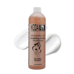 MODA Finger Wave Sculpting Lotion – Curl-Defining Cream – Non-Greasy, Non-Flaking Formula for Long-Lasting Hold – Enhances Waves & Curls for Smooth, Frizz-Free Styling- 16oz - 
