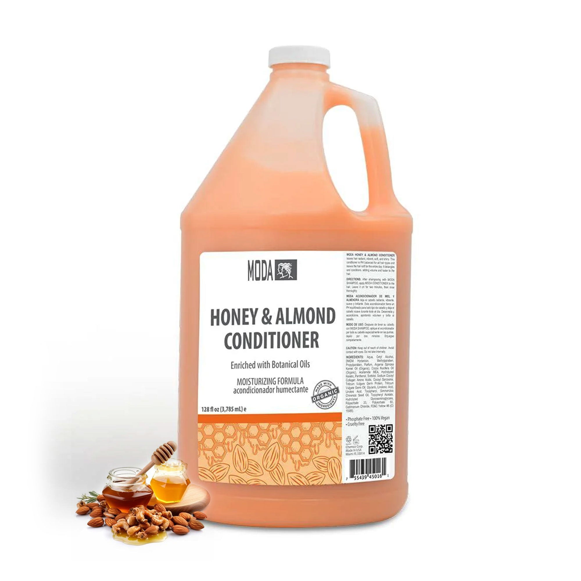MODA Moisturizing Conditioner for All Hair Types – Professional Treatment – Balsam and Protein Formula – Strengthens, Hydrates, Adds Volume, Restores Shine and Protects Color