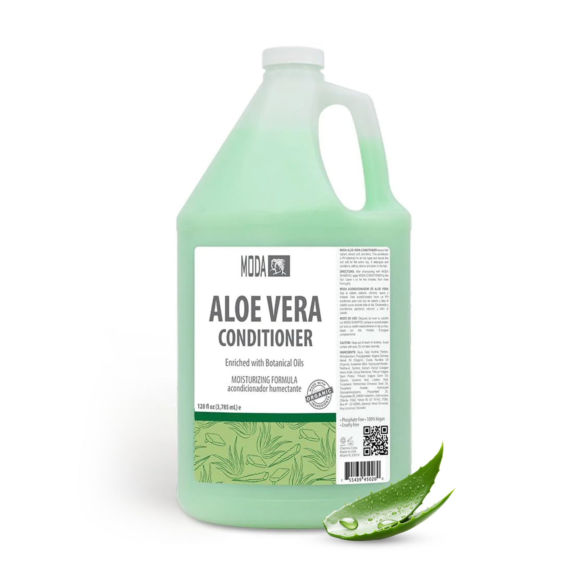 MODA Moisturizing Conditioner for All Hair Types – Professional Treatment – Balsam and Protein Formula – Strengthens, Hydrates, Adds Volume, Restores Shine and Protects Color