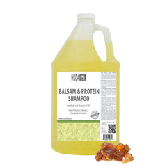 MODA - Moisturizing Shampoo for All Hair Types, Balsam and Protein, Professional - Deep Cleansing and Conditioning - Strengthens, Restores, and Adds Shine - 