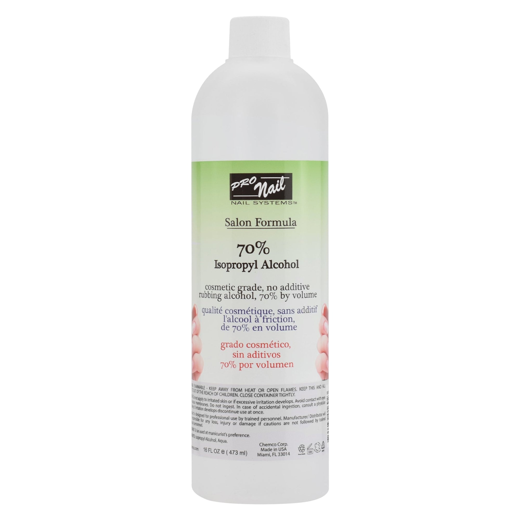 PRO NAIL Isopropyl Alcohol - Cleans, Sanitizes, and Disinfects with Antiseptic Properties - Beauty Market Online