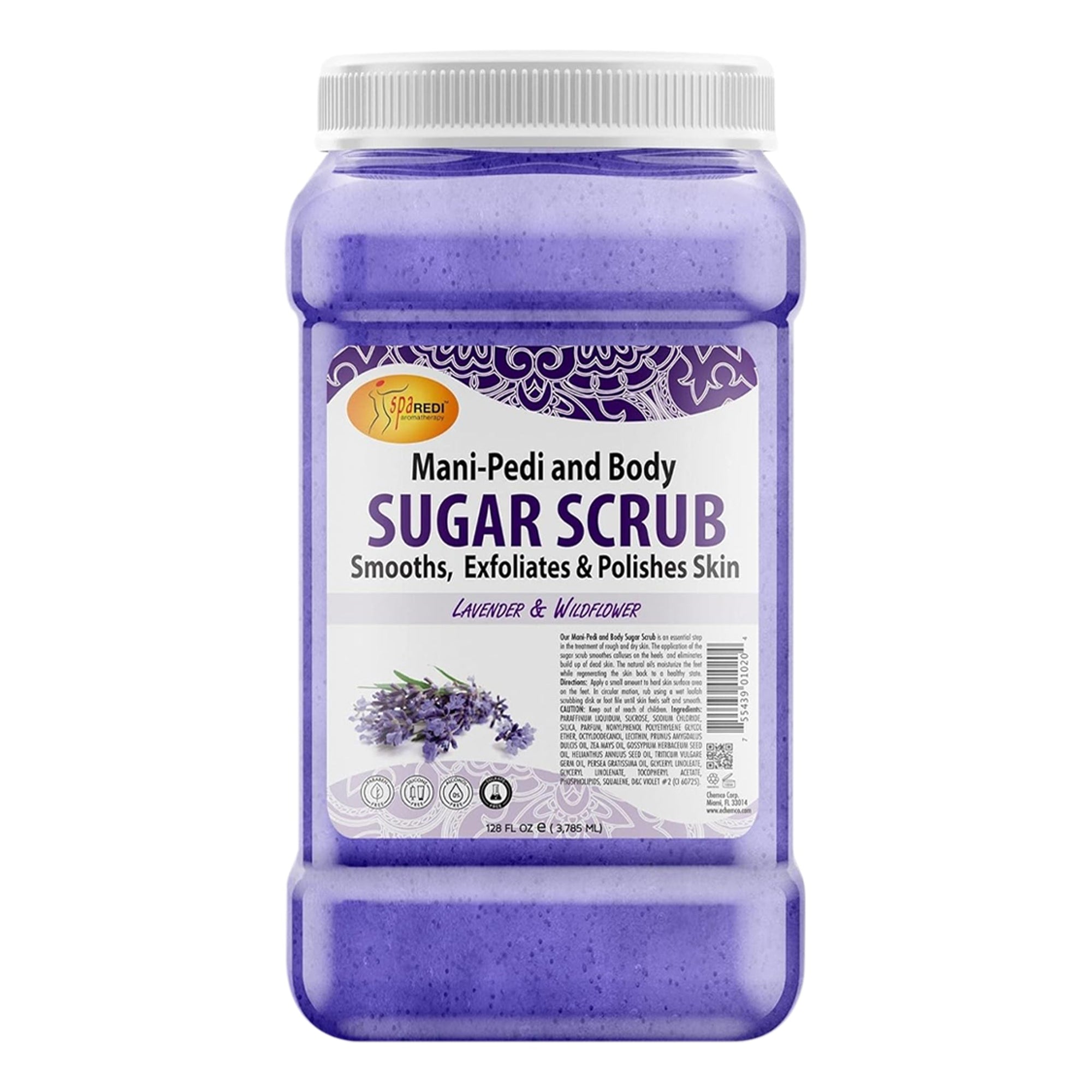 SPA REDI Sugar Body Scrub - Exfoliating &amp; Moisturizing for Smooth, Fresh Skin - 16 Oz to 5 Gal