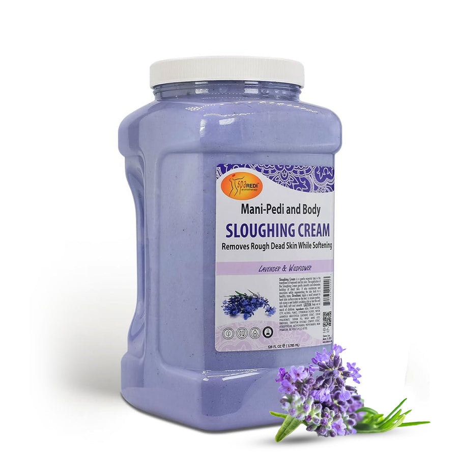 SPA REDI - Foot Cream, Sloughing Lotion - Exfoliating Pedicure Foot Care for Dry Cracked Feet