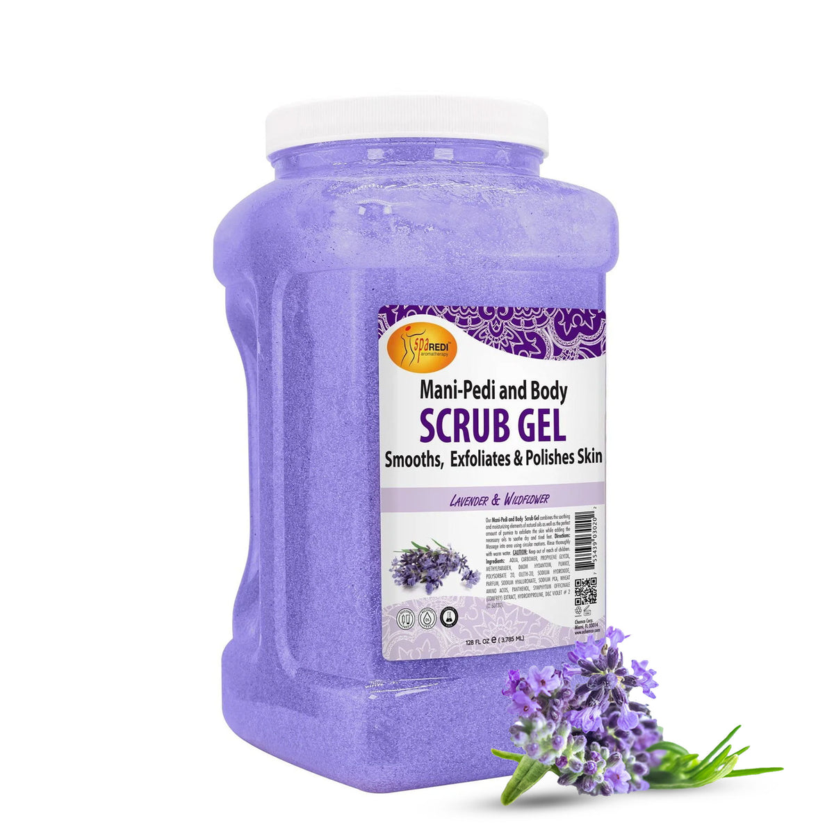 SPA REDI Exfoliating Scrub Pumice Gel - Hydrating Body Exfoliator with Hyaluronic Acid - Refresh & Revitalize